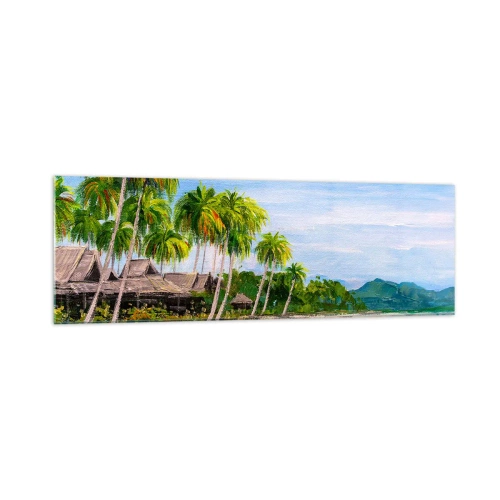 Schilderen op glas - Een exotische droom - 160x50 cm