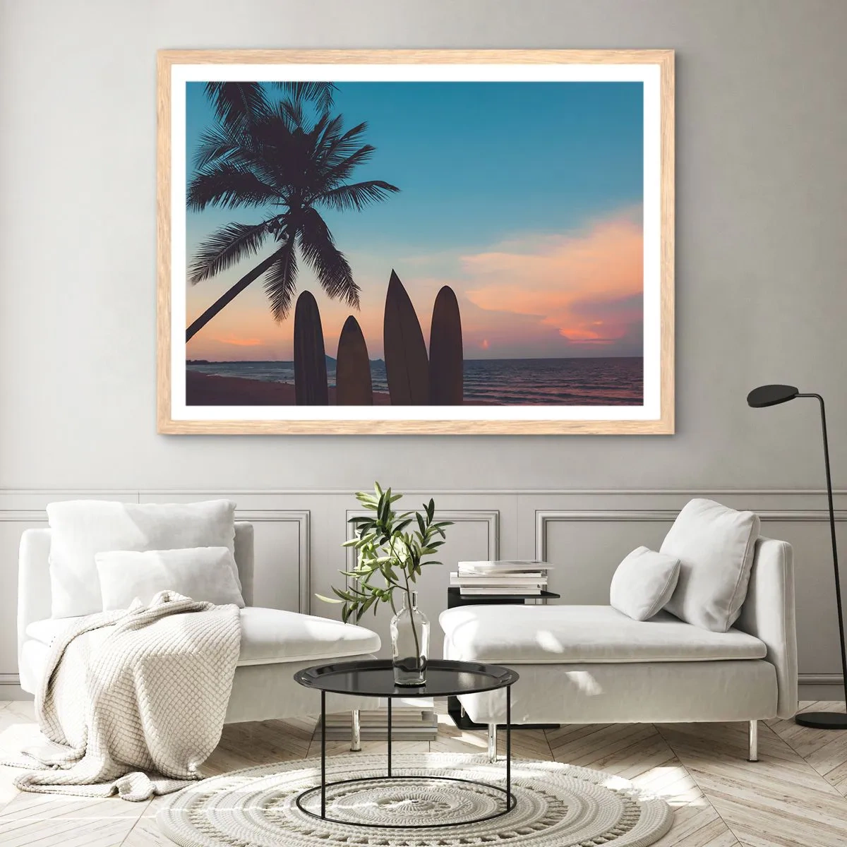 Een poster in een licht eiken lijst - Morgen wordt ook leuk - 50x40 cm