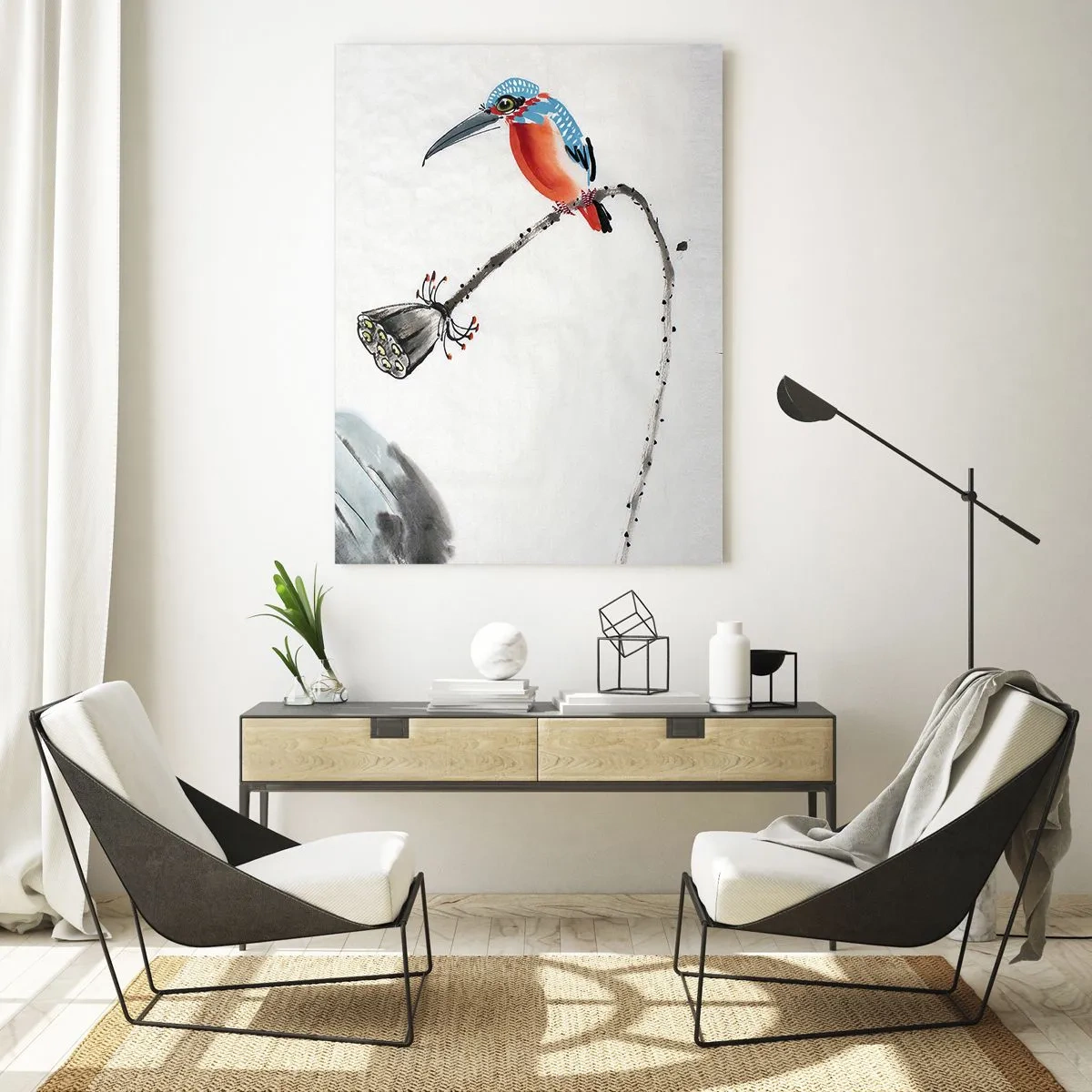 Schilderen op glas - Het leven van de weide - 70x100 cm