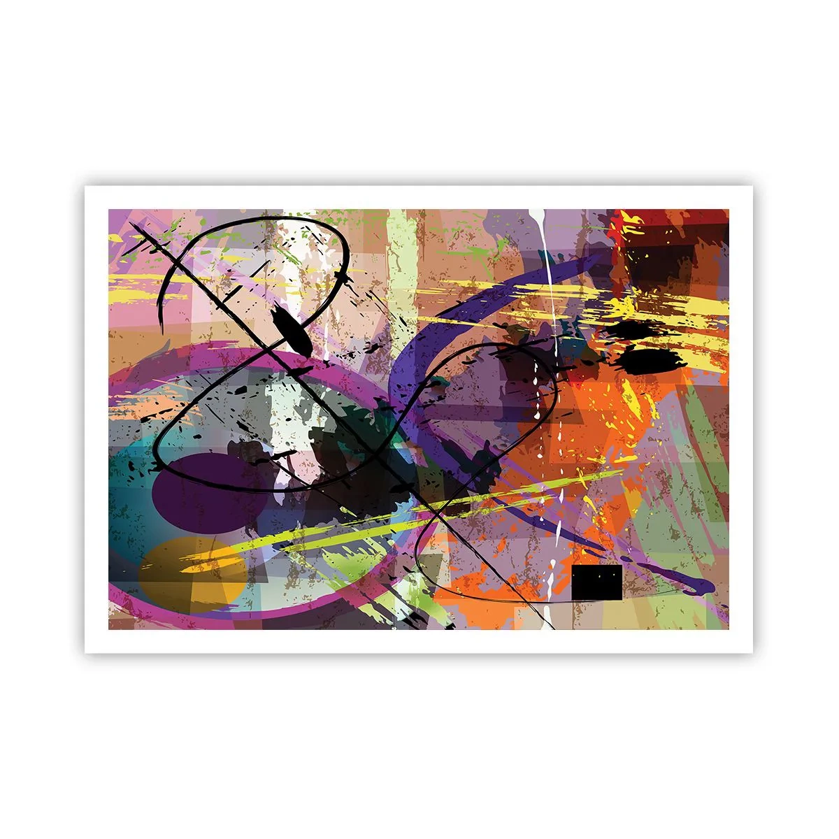 Poster - Je kunt rechtdoor of rondom - 100x70 cm