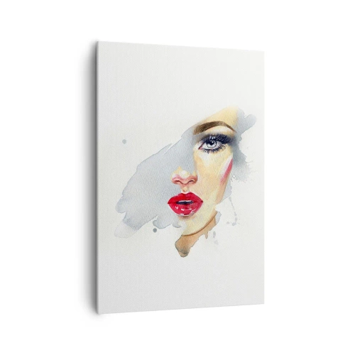 Schilderen op canvas - Weerspiegeld in een druppel water - 70x100 cm