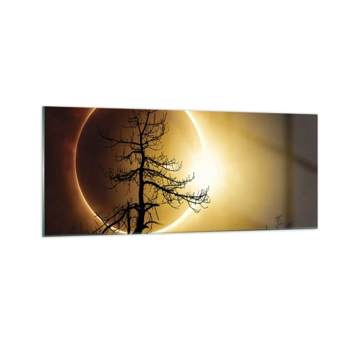 Schilderen op glas - Totale zonsverduistering - 100x40 cm