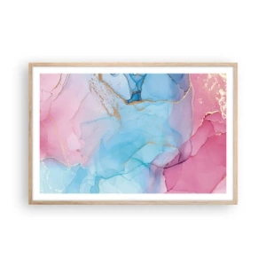 Een poster in een licht eiken lijst - Ontmoeting en interpenetratie - 91x61 cm