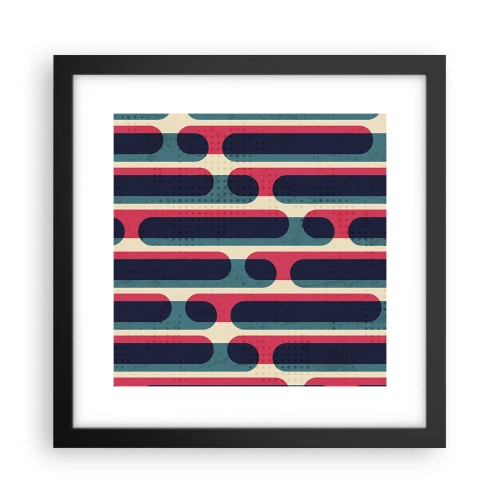 Poster in een zwarte lijst - In de diepte en vooruit - 30x30 cm