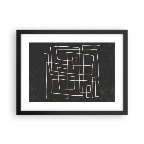 Poster in een zwarte lijst - Niet zo eenvoudig - 40x30 cm