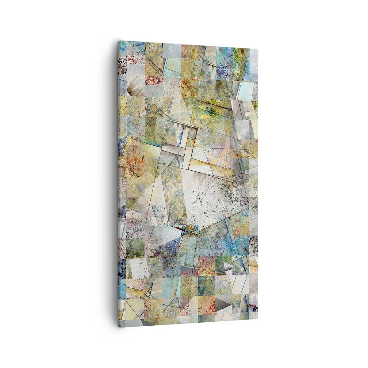 Schilderen op canvas - Geometrische schuifeling - 55x100 cm