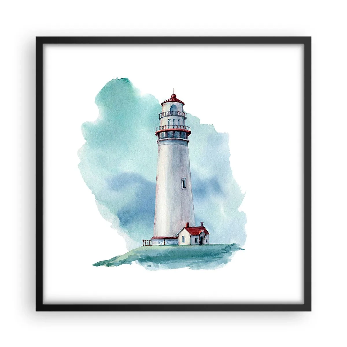 Poster in een zwarte lijst - Blue's zachtaardige zus - 50x50 cm