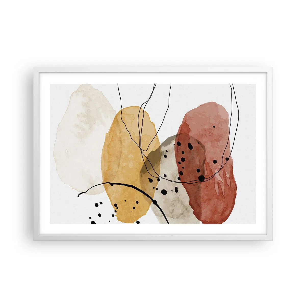 Poster in een witte lijst - Als lichte, transparante lucht - 70x50 cm