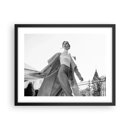 Poster in een zwarte lijst - Ga je mee? - 50x40 cm