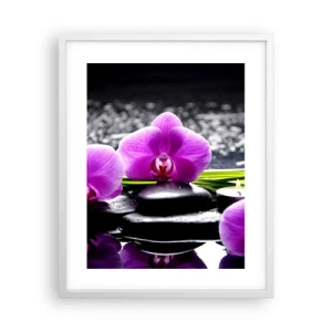 Poster in een witte lijst - Verdrinken in rust en stilte  - 40x50 cm