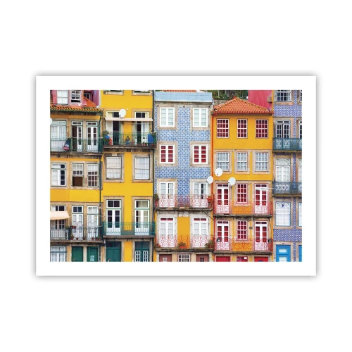 Poster - De kleuren van de oude stad - 70x50 cm