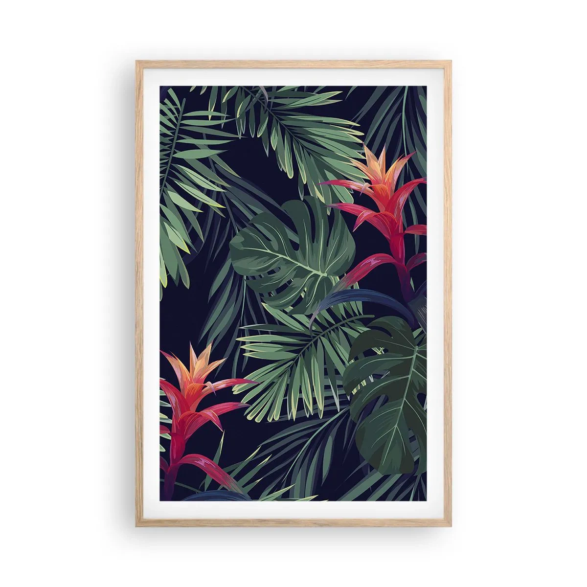 Een poster in een licht eiken lijst - Ontsteken in het groen - 61x91 cm