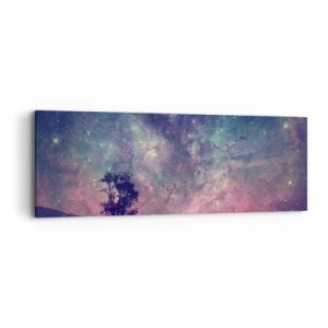 Schilderen op canvas - Onder de magische hemel - 90x30 cm