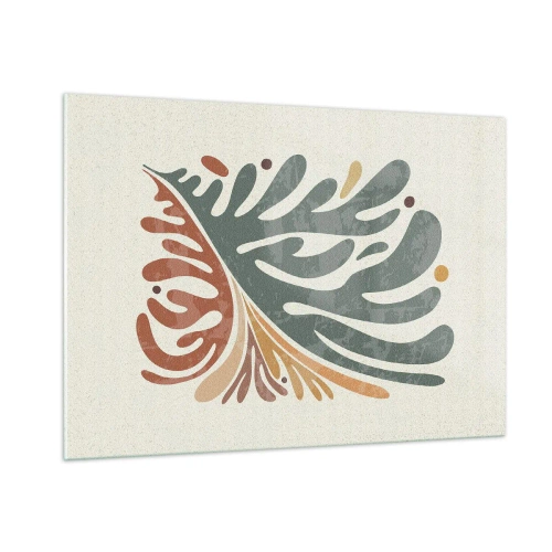 Schilderen op glas - Veelkleurig blad - 100x70 cm