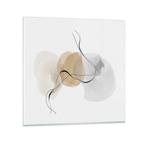 Schilderen op glas - Lucht kralen - 60x60 cm