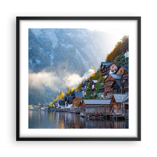 Poster in een zwarte lijst - Alpine sfeer - 50x50 cm