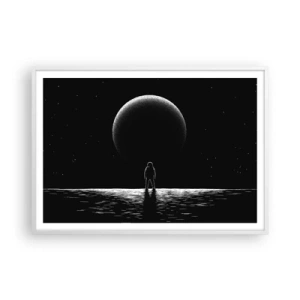 Poster in een witte lijst - Oog in oog - 100x70 cm