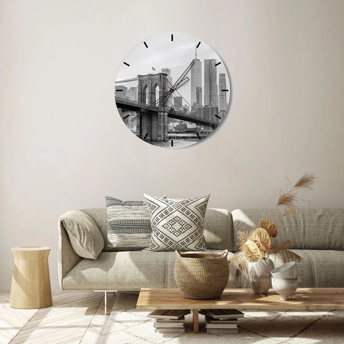 Wandklok - Klok - New Yorkse sfeer - 40x40 cm