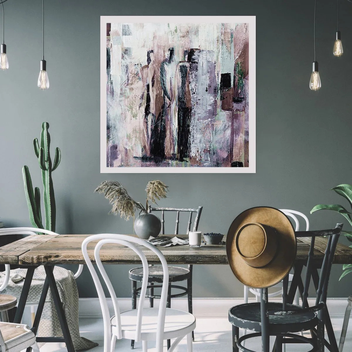 Poster - De mysterieuze drie - 60x60 cm