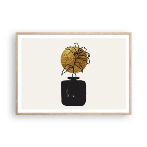 Een poster in een licht eiken lijst - Schoonheid is goud waard - 100x70 cm