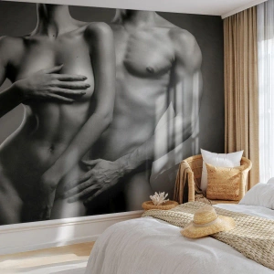 Zelfklevend Fotobehang Deluxe Sticker - Adam en Eva - Vrouw, Man, Lichaam - 350x256 cm