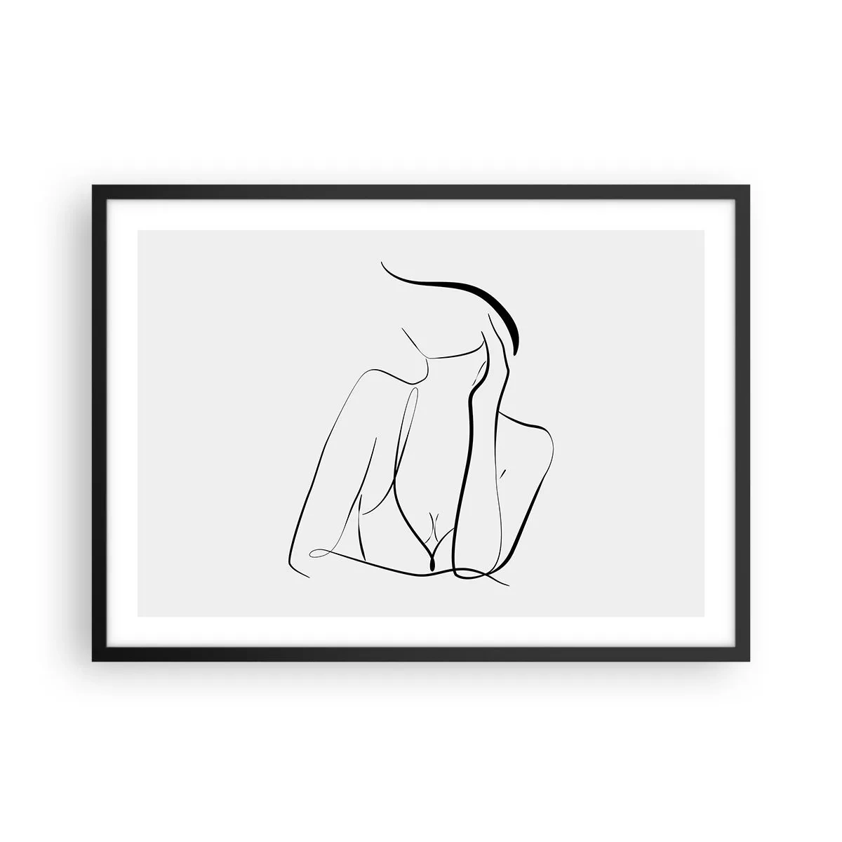 Poster in een zwarte lijst - Op de golf van dromen - 70x50 cm