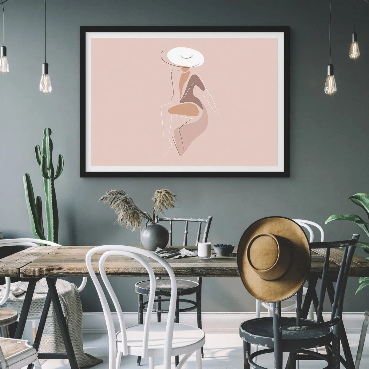 Poster in een zwarte lijst - Een dame zijn - 40x30 cm