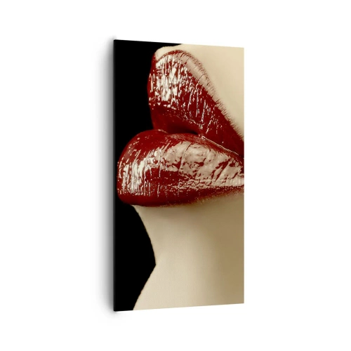 Schilderen op canvas - Sensualiteit en schittering van karmijn - 65x120 cm