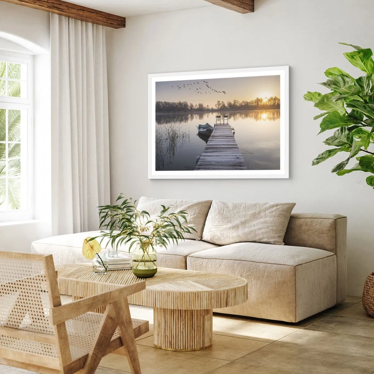 Poster in een witte lijst - Ik ben zo terug - 40x30 cm