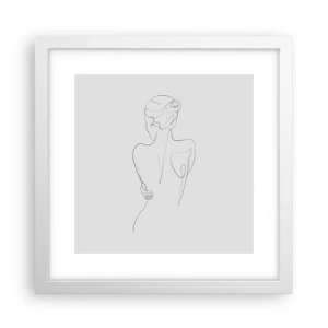 Poster in een witte lijst - Lichaamsmuziek - 30x30 cm