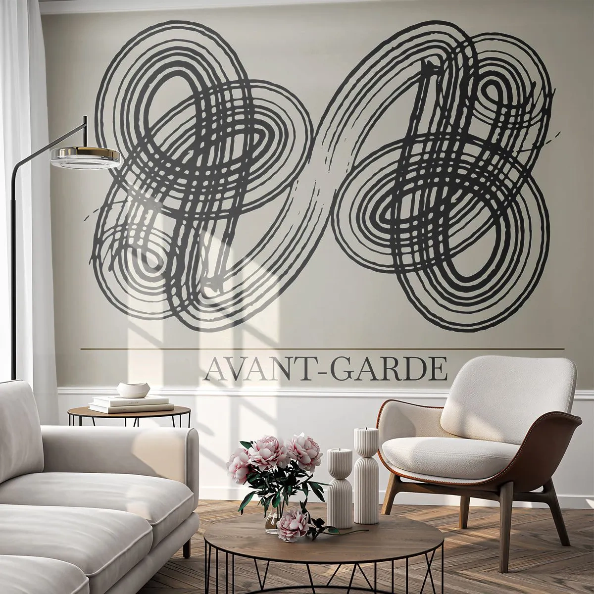 Zelfklevend Fotobehang Deluxe Sticker - Het kwam er spontaan uit - Minimalisme, Scandinavisch, Schrijven - 100x70 cm