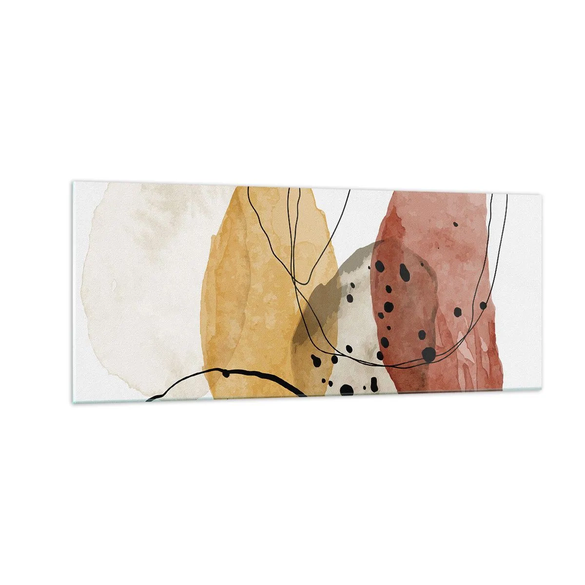 Schilderen op glas - Als lichte, transparante lucht - 100x40 cm