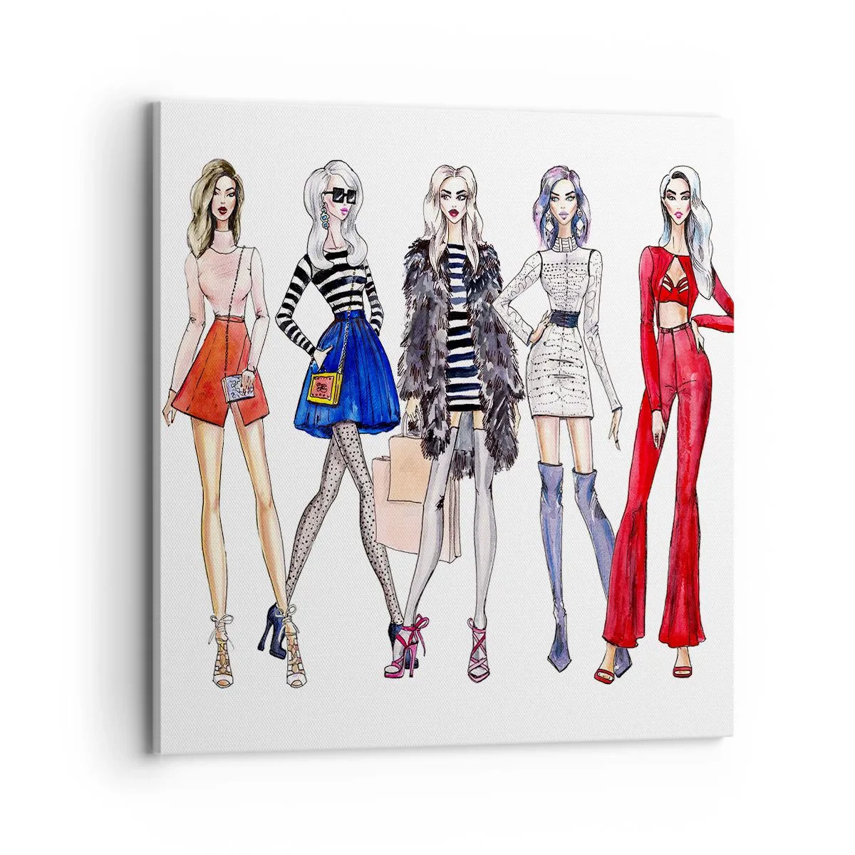 Schilderen op canvas - Elke week Fashion Week - 70x70 cm