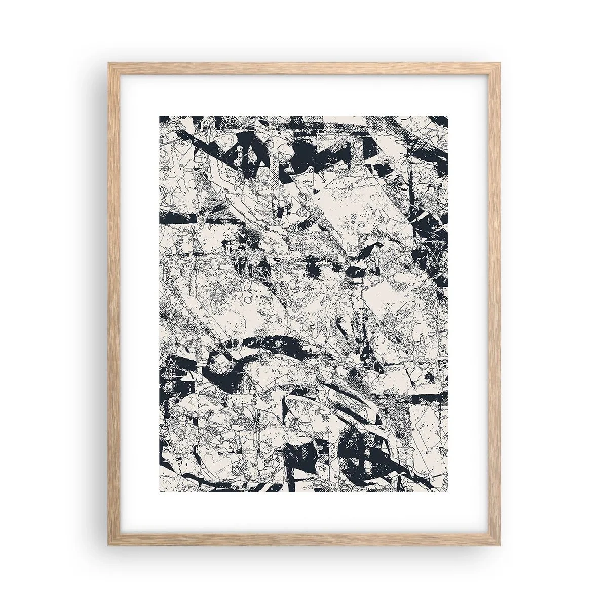 Een poster in een licht eiken lijst - Interpenetratie van tegenstellingen - 40x50 cm