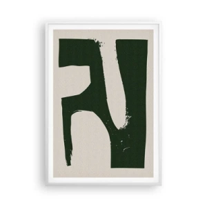Poster in een witte lijst - Baaien van wit - 70x100 cm
