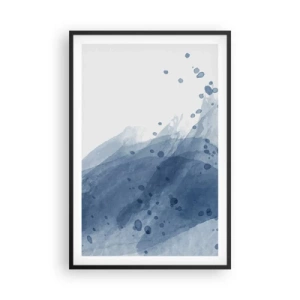Poster in een zwarte lijst - Blauwe tule - 61x91 cm