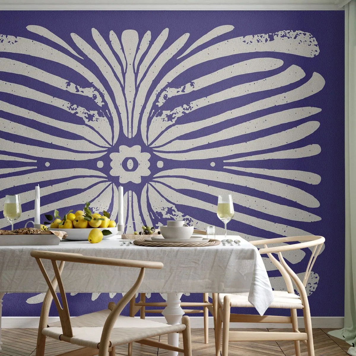 Fotobehang Premium Canvas - Etnische inspiraties - Boho, Botanisch, Deel - 450x315 cm