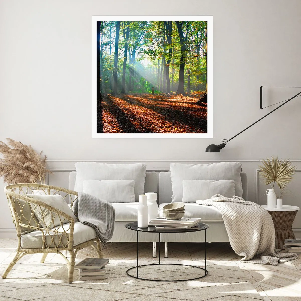 Poster - Lichten en schaduwen - 50x50 cm