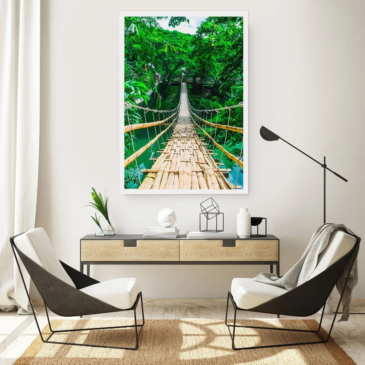Poster - Apenbrug over de green - 40x50 cm