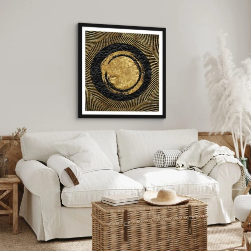 Poster in een zwarte lijst - Glamour-compositie - 60x60 cm