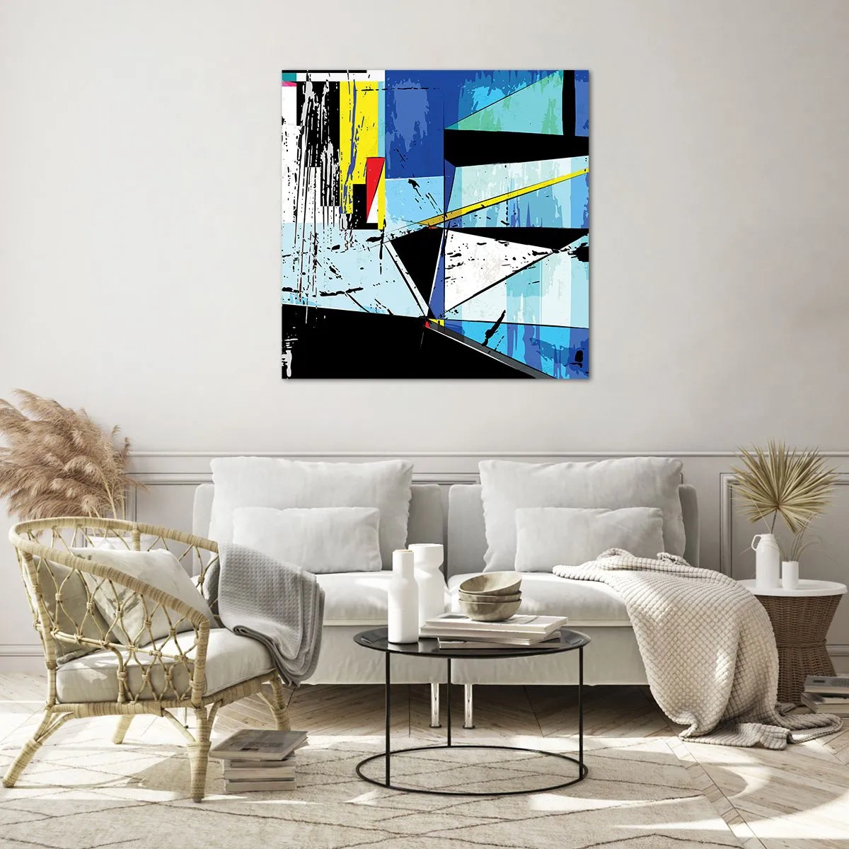 Schilderen op glas - Bekijk de wereld vanuit een bepaalde hoek... - 40x40 cm