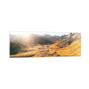 Schilderen op glas - In een gouden vallei - 160x50 cm