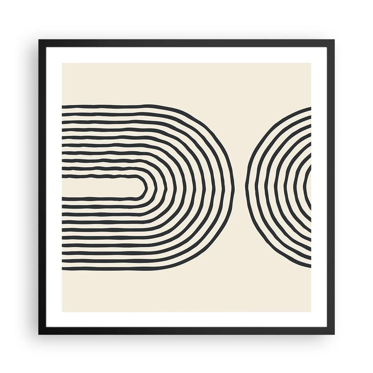 Poster in een zwarte lijst - In een ogenblik ... - 60x60 cm