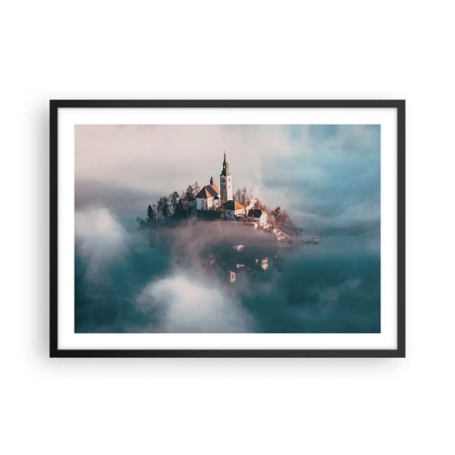 Poster in een zwarte lijst - droom eiland - 70x50 cm