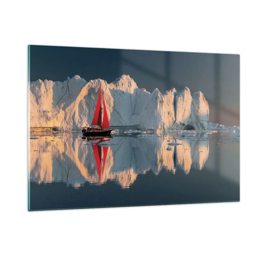 Schilderen op glas - Aan de rand van de wereld - 120x80 cm