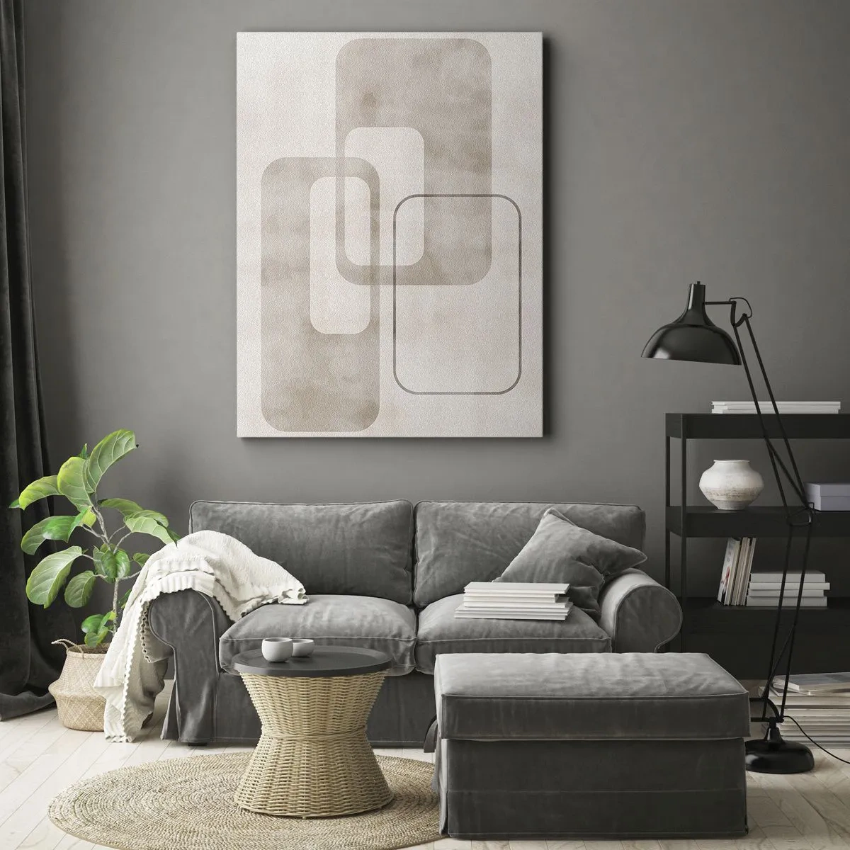 Schilderen op canvas - Geometrische voeg - 45x80 cm