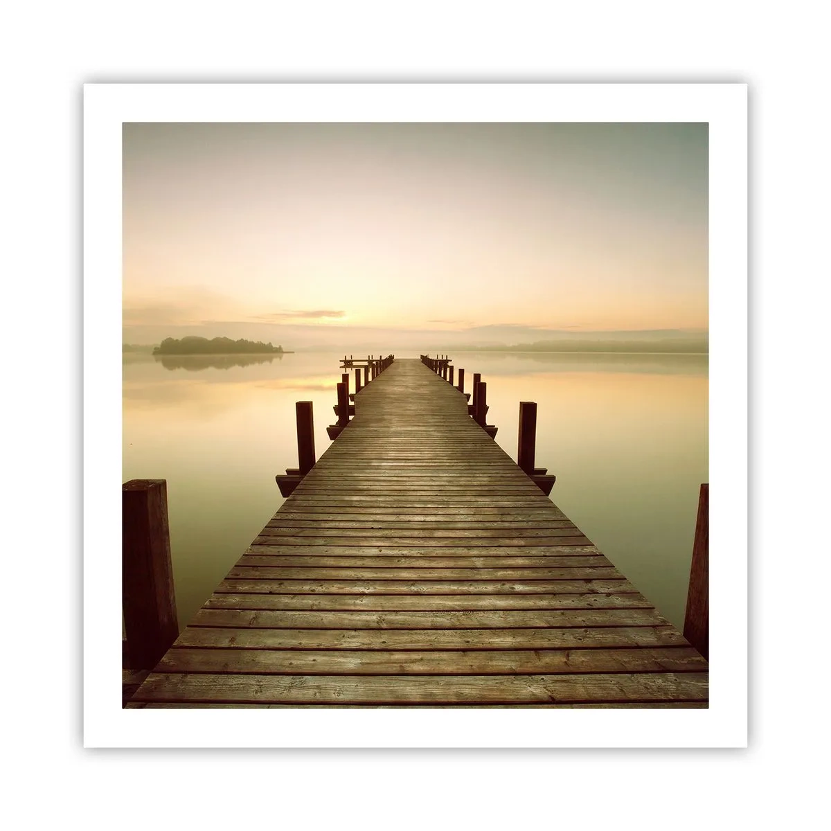 Poster - Aanbreken van de dag, licht - 60x60 cm