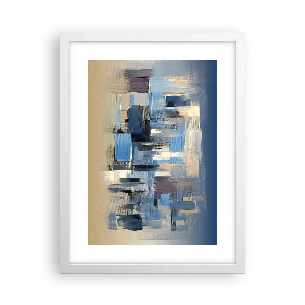 Poster in een witte lijst - Blauwe constructie - 30x40 cm