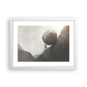 Poster in een witte lijst - Ik geloof tegen alle hoop in - 40x30 cm