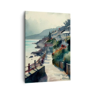 Schilderen op canvas - Mediterrane stad - 50x70 cm